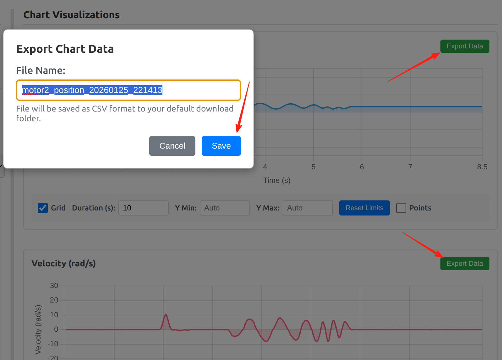 Web GUI - DaMiao Motor